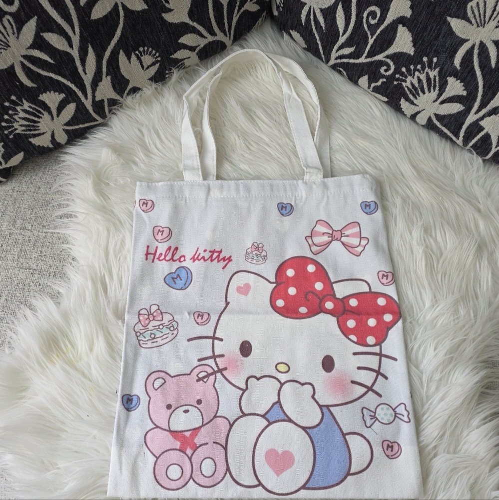 Hello Kitty Kids Tote Bag - White and Red